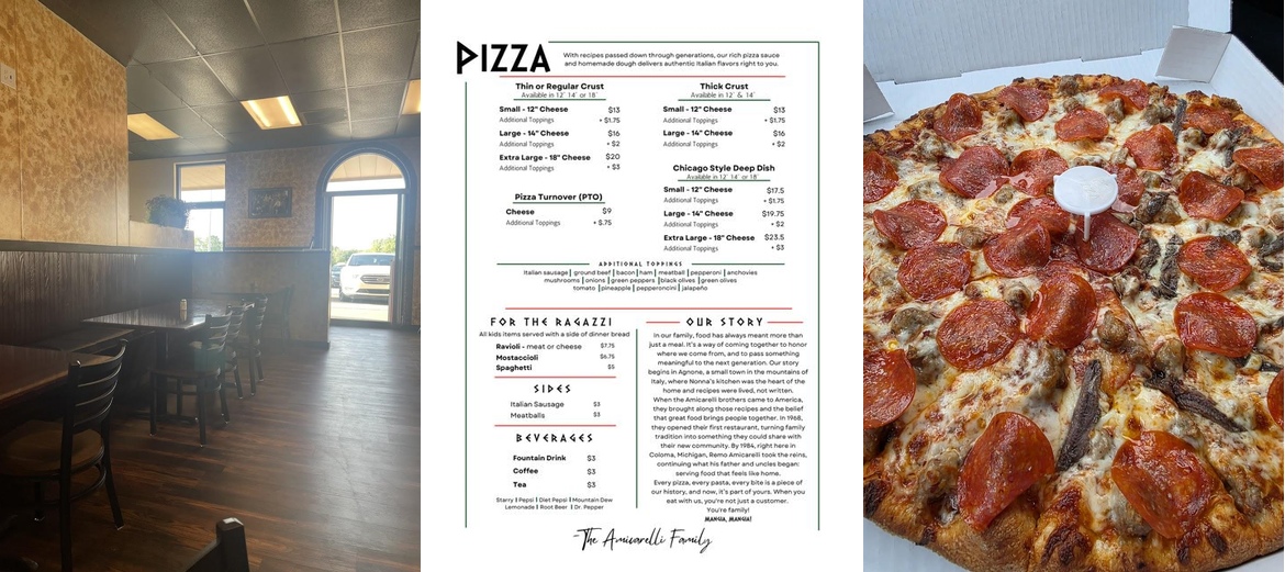 Roma Pizza - Coloma, MI Menu